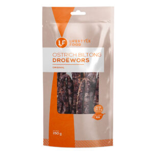 Ostrich Droëwors Biltong Original Value Pack - 150g